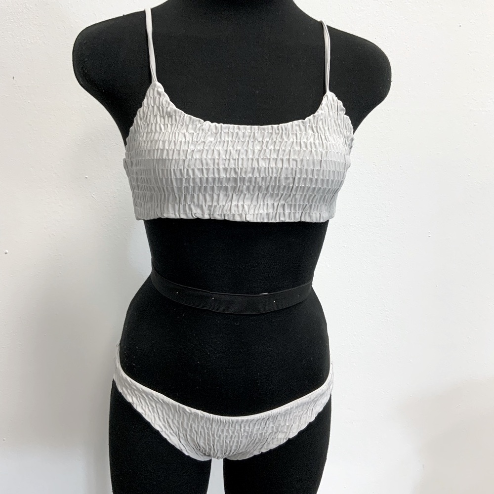 Ruched bikini set - grey